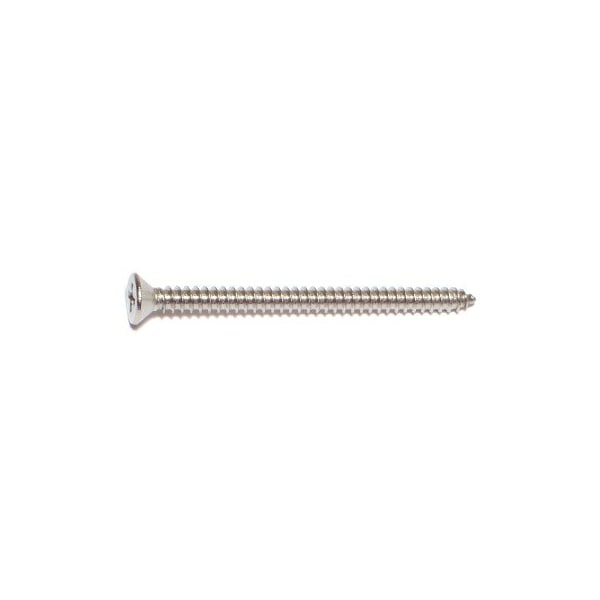 Midwest Fastener Sheet Metal Screw, #10 x 2-1/2 in, 18-8 Stainless Steel Flat Head Phillips Drive, 100 PK 05179 - main